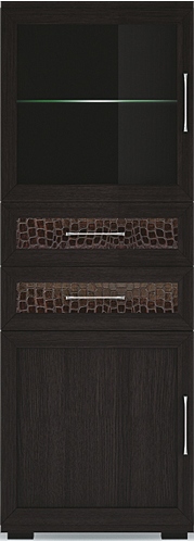 Шкаф низкий со стеклом ГТ.013.305  В: 1675  Ш: 600  Г: 449 ― Мебель в Краснодаре