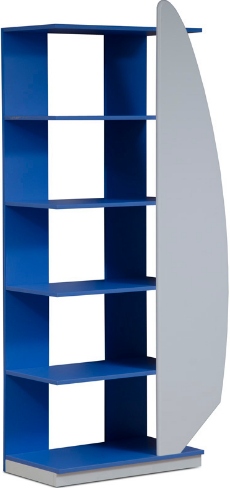 Юниор-4 (Парус) Шкаф для детских вещей (стеллаж) МДФ глянц Д 840 В 1855 Ш 400 ― Мебель в Краснодаре